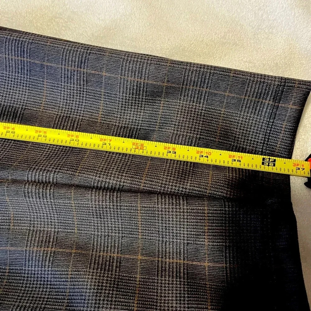 T Tahar plaid faux suede pants women plus size tummy control size 1X - Picture 13 of 17